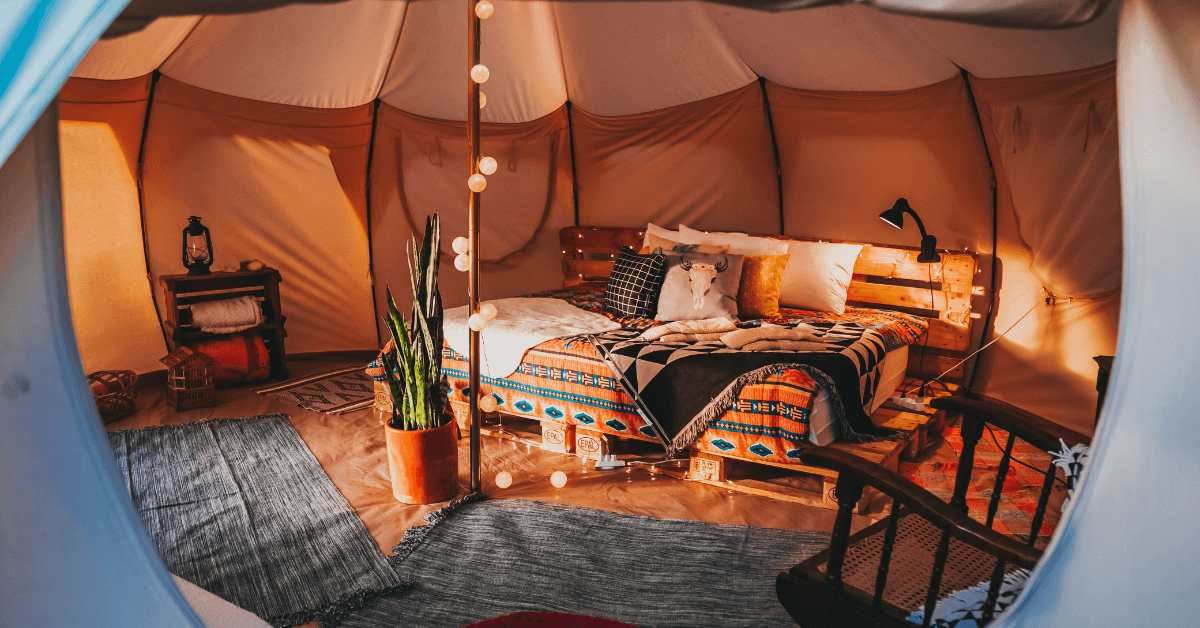 camping tent interior ideas